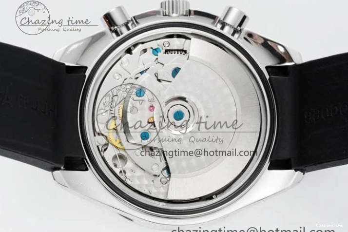 0226 SportInspired Speedmaster Racing Master SS HKF Best Edition Blue Black Dial on Black Rubber Strap A 7817